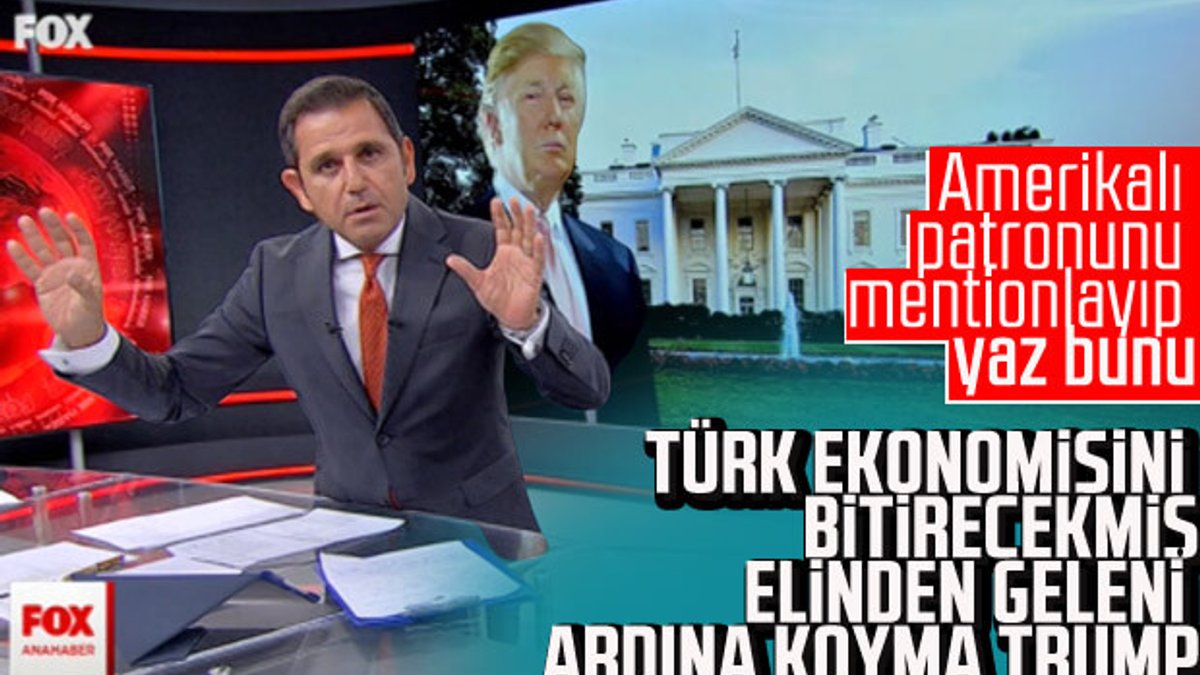 Fatih Portakal'ı, Trump sinirlendirdi
