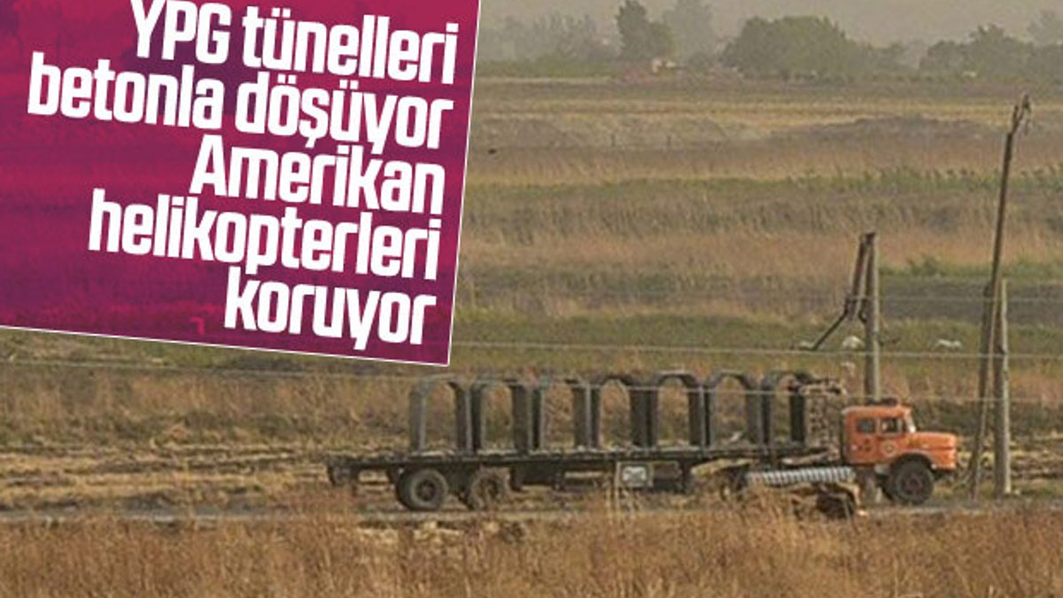 YPG sınırdaki tünellere beton bloklar döşüyor