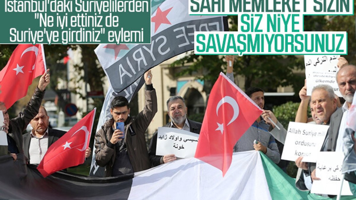 İstanbul'daki Suriyelilerden harekata destek mesajı