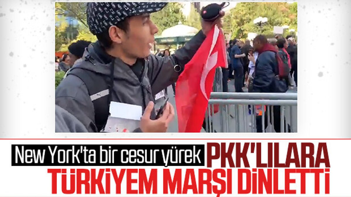 ABD'deki PKK'lılara 'Ölürüm Türkiyem' dinleten Türk