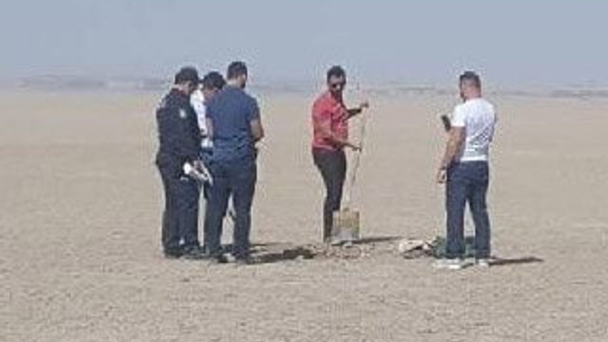 Konya'da toprağa gömülü erkek cesedi bulundu