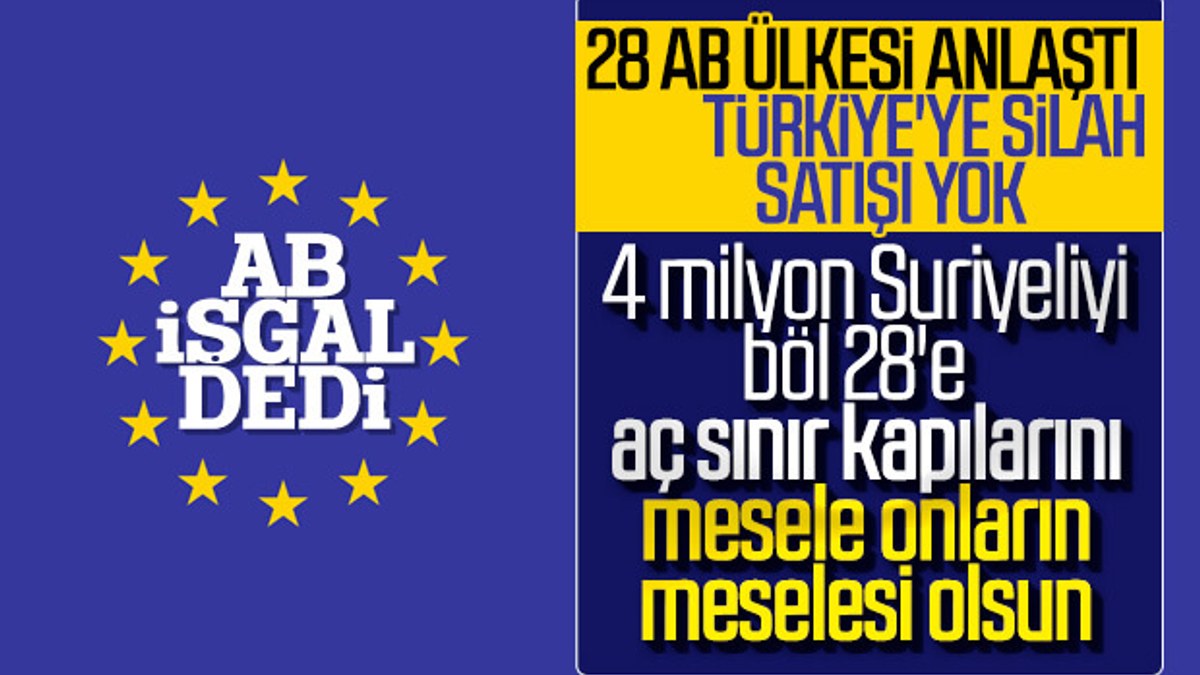 Avrupa Birliği, Türkiye'ye silah ambargosu kararı aldı