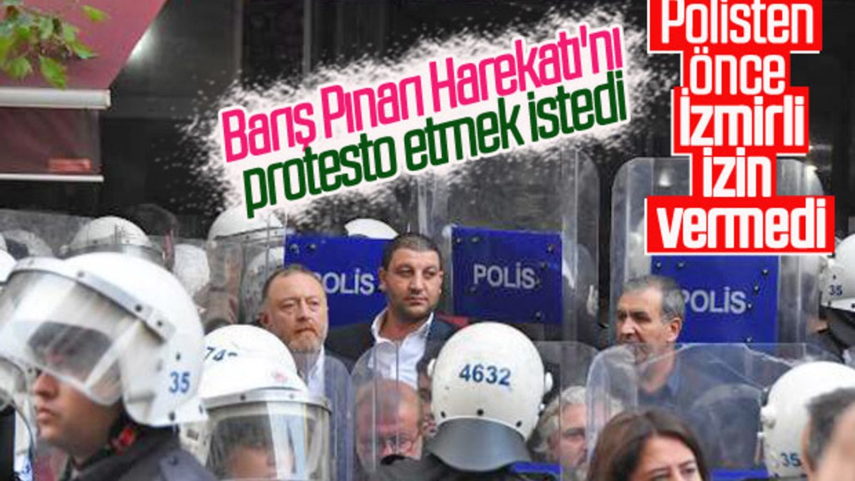İzmir'de, HDP binasında açıklama gerginliği