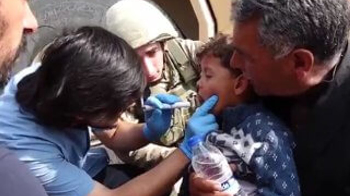 Tel Abyad'da Türk askeri sağlık gönüllüsü oldu