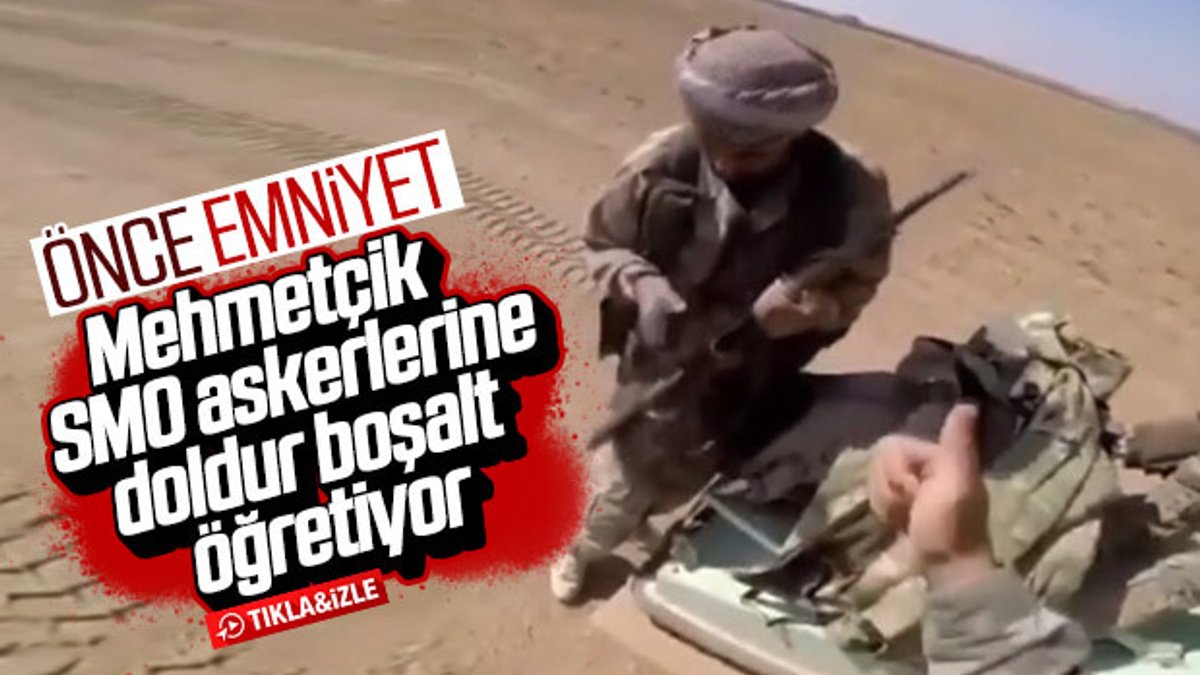 Mehmetçik SMO askerlerine silah emniyeti almayı öğretiyor