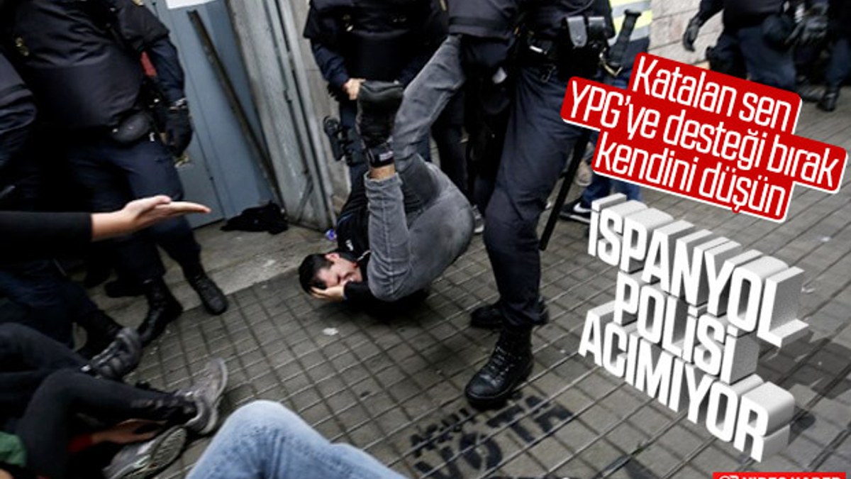 İspanya'da polisten Katalan göstericilere sert müdahale