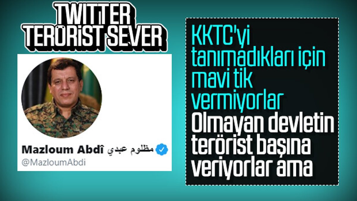 Twitter, terörist Mazlum Abdi'ye mavi tik verdi