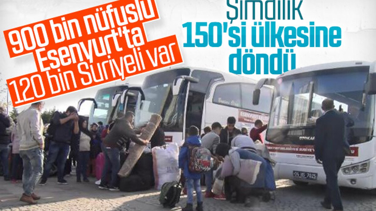 150 Suriyeli ülkesine döndü