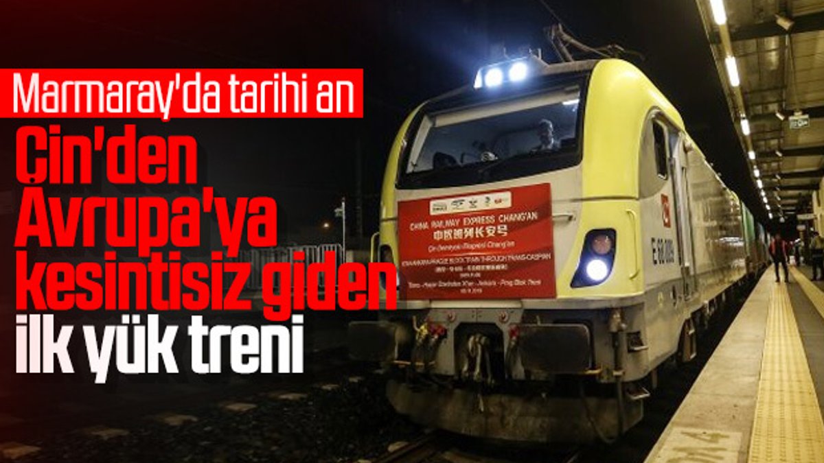 Çin'den gelen yük treni, Marmaray ile Avrupa'ya geçti