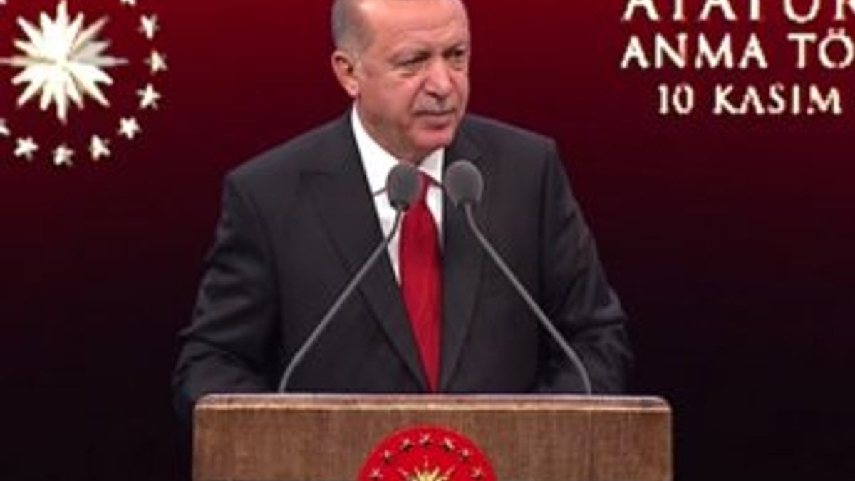 Erdoğan, Atatürk'ü anma töreninde konuştu