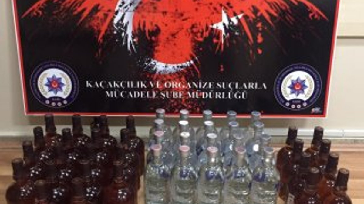 Bolu'da 15 bin liralık kaçak içki ele geçirildi