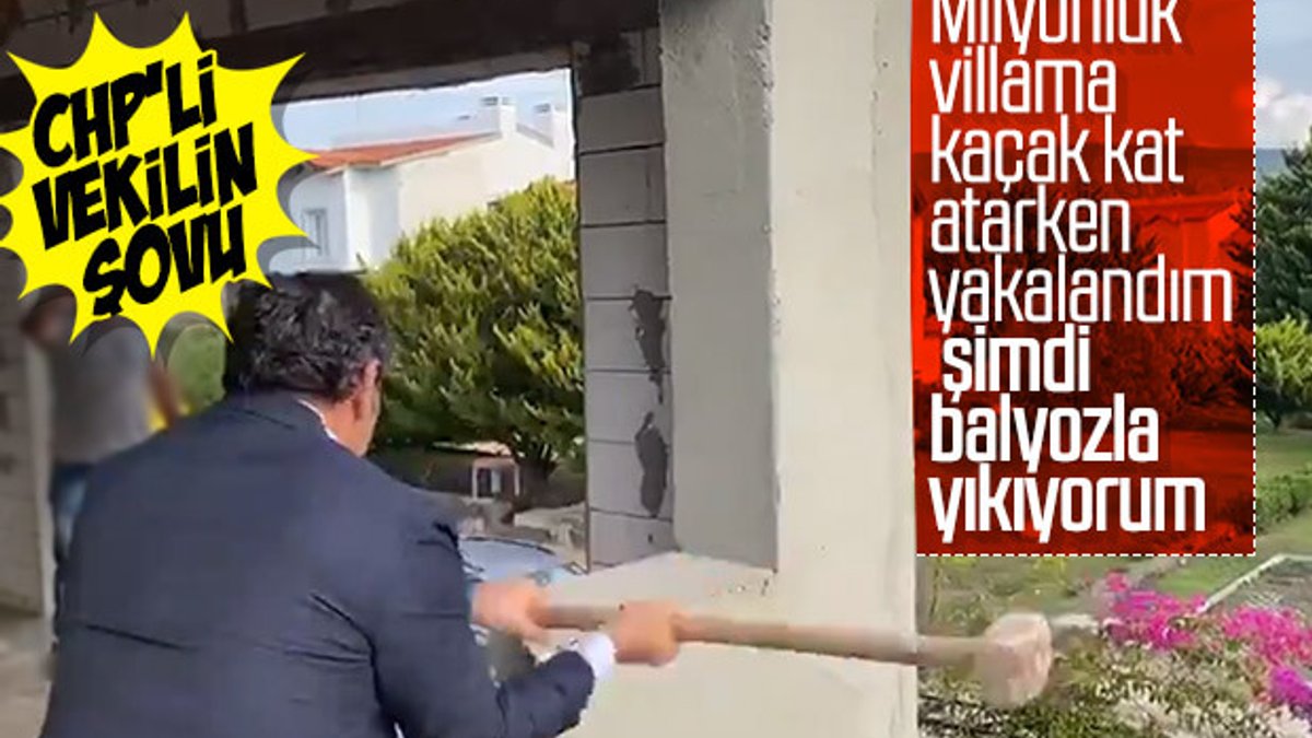 CHP'li Aykut Erdoğdu, kaçak yapısını yıktı
