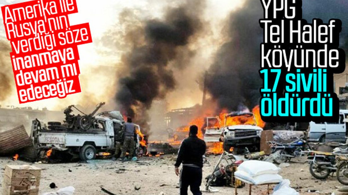 Terör örgütü PKK/YPG Tel Halef'te bombalı araçla saldırdı