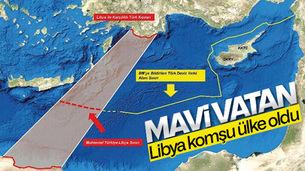 Türkiye ile Libya artık Akdeniz'de komşu