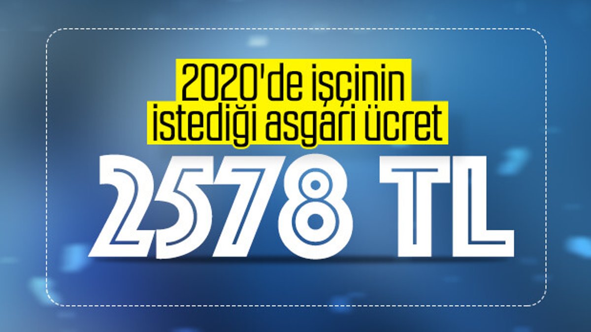 Türk-İş'in 2020 için asgari ücret teklifi