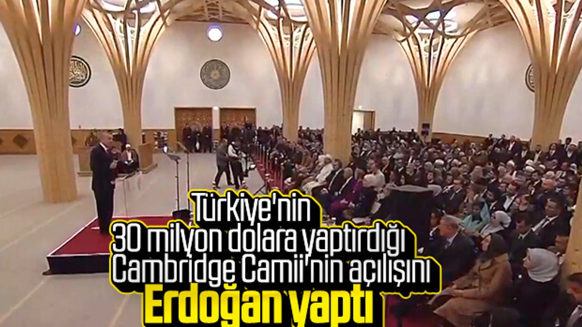 Cumhurbaşkanı Erdoğan İngiltere'de cami açılışında