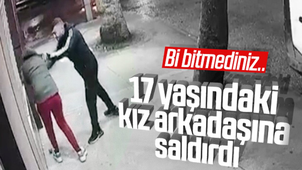 Bursa'da kız arkadaşına saldıran erkek kamerada