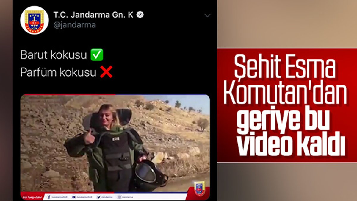 Şehit Esma Çevik'in yer aldığı video