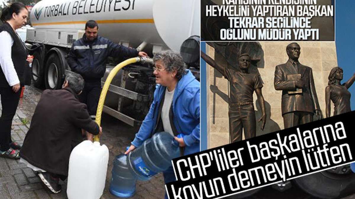 İzmir'de tankerle su dağıtımı