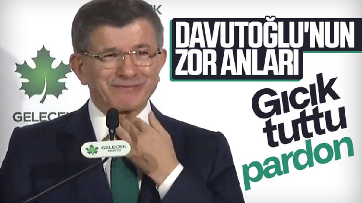 Ahmet Davutoğlu öksürmekten konuşamadı