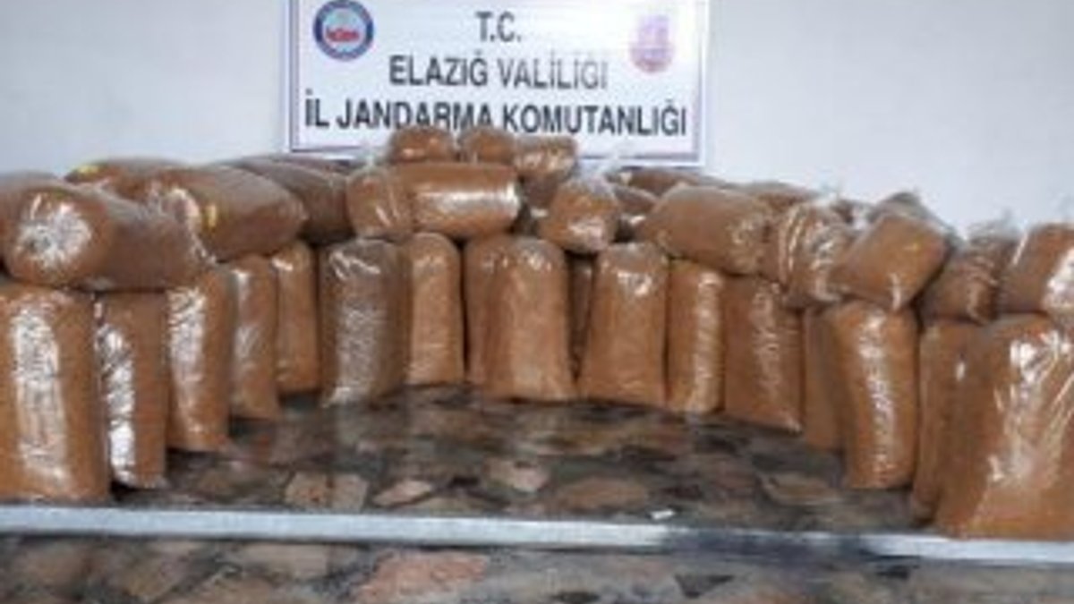 Elazığ'da 328 kilo kaçak tütün ele geçirildi