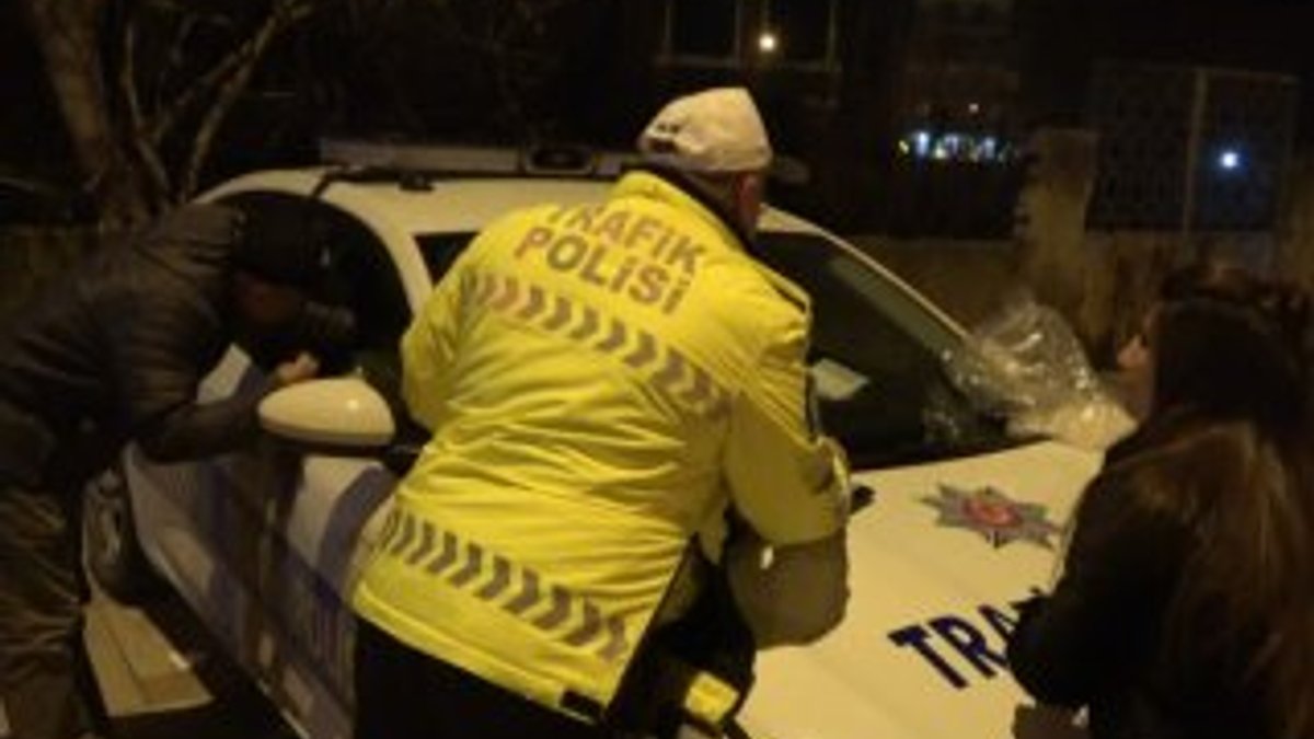 Alkollü sürücü polise zor anlar yaşattı