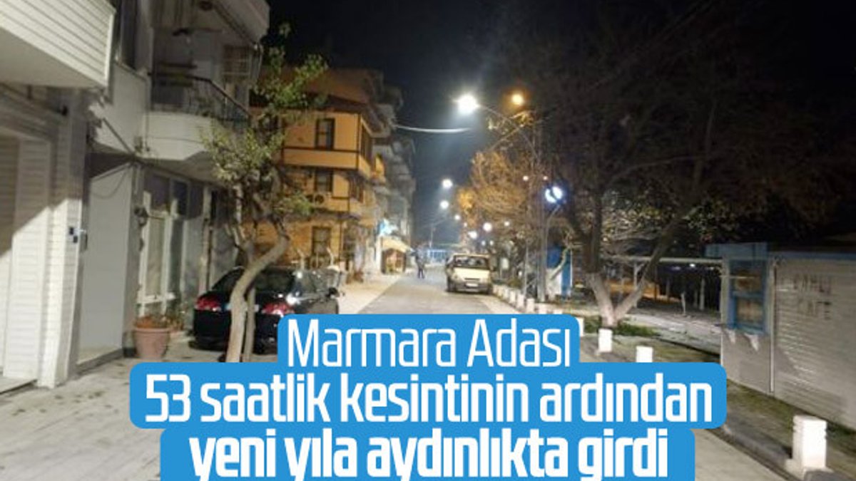 Marmara Adası saatler sonra yeniden aydınlandı