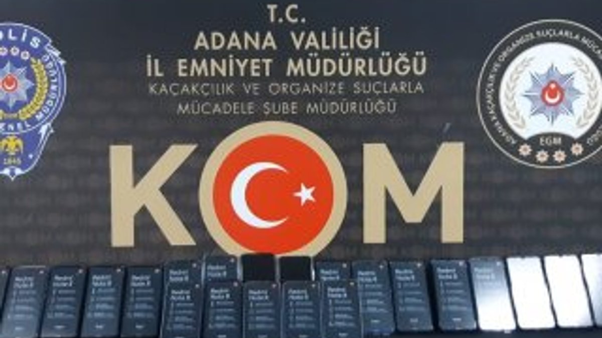 Adana'da terlikten 23 kaçak telefon çıktı