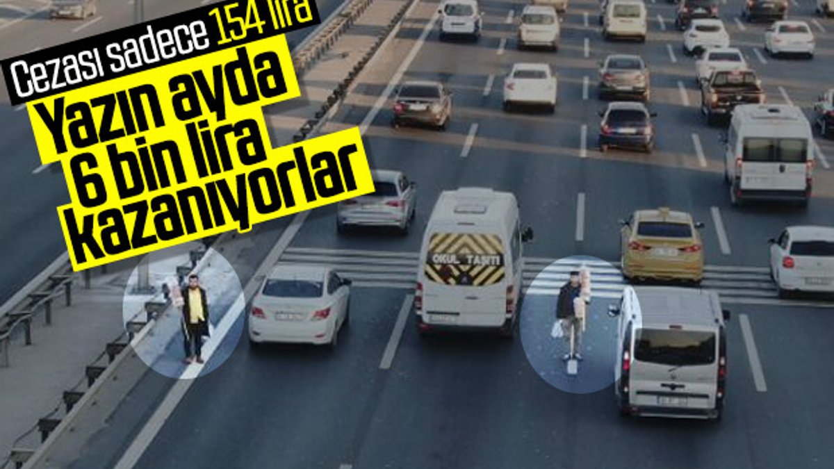 İstanbul'da trafikte satış yapan seyyarların kazancı