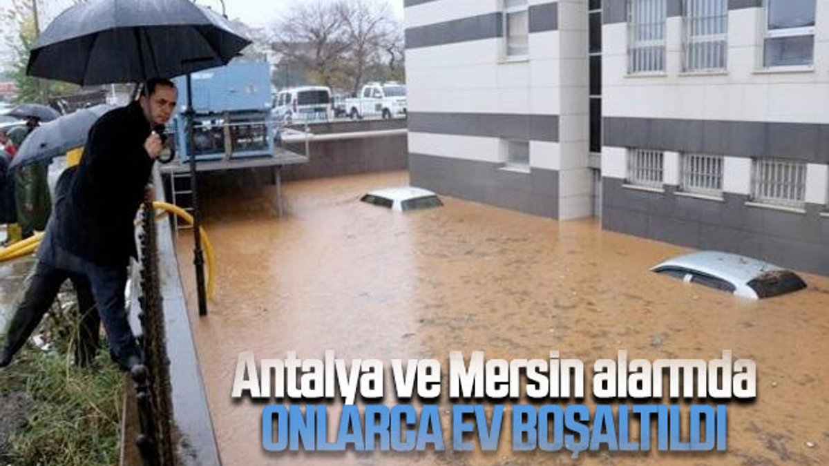 Antalya ve Mersin'de fırtına alarmı: Tahliyeler başladı