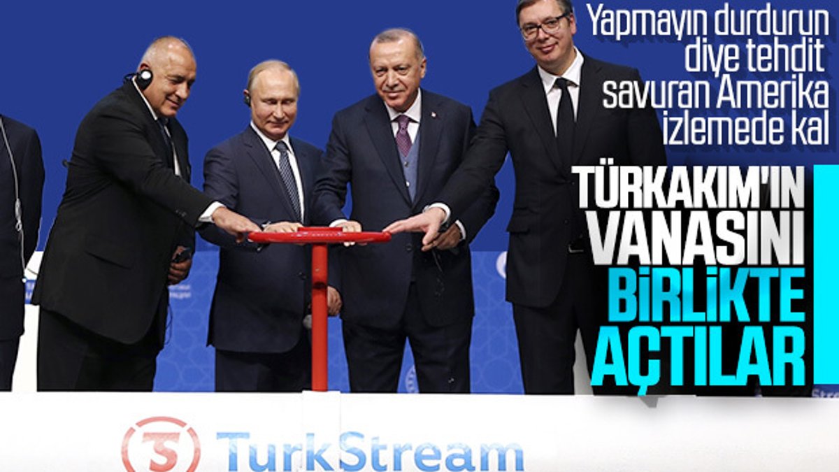 Erdoğan-Putin TürkAkım'ı birlikte açtı