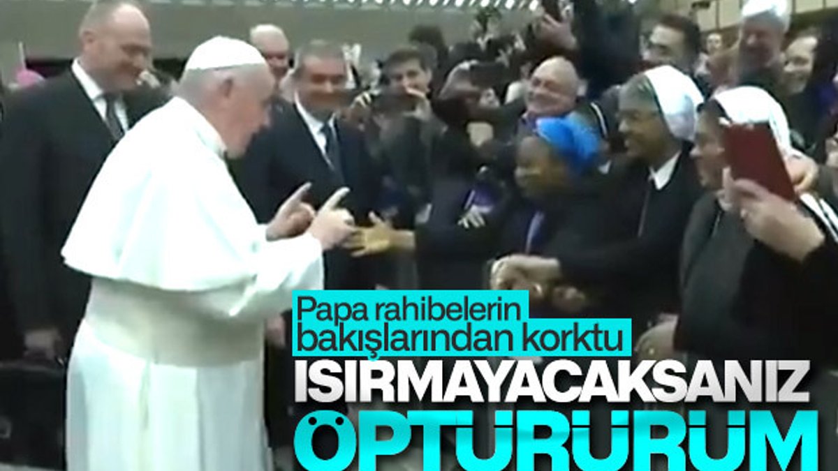 Papa Francis'ten rahibeye öpücük şartı