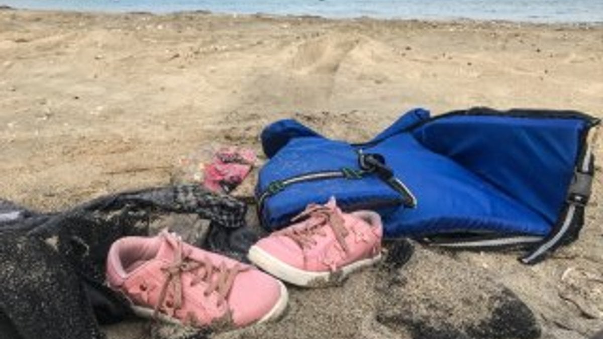 Ölen göçmen çocuklardan geriye ayakkabıları kaldı