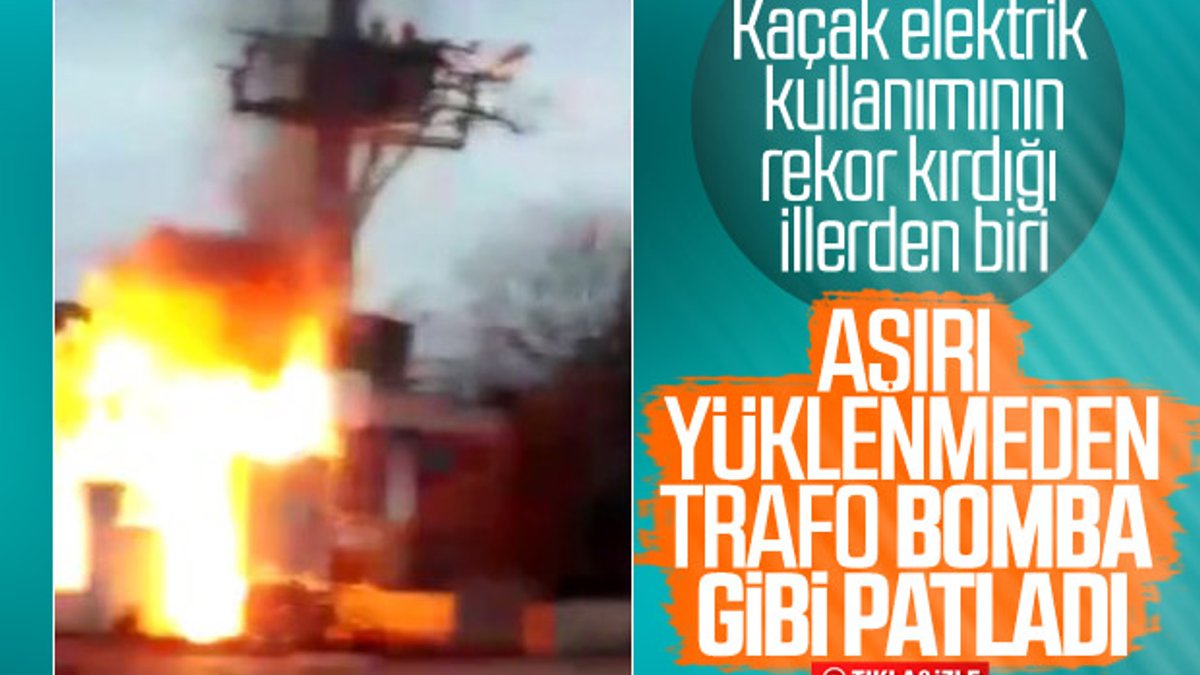 Diyarbakır'da kaçak elektrikçiler yüzünden patlayan trafo
