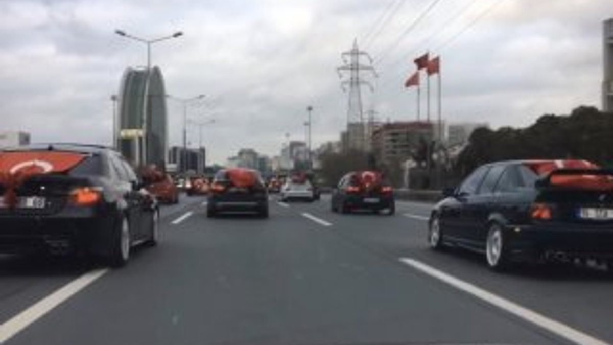 İstanbul'da asker uğurlama konvoyunda drift terörü