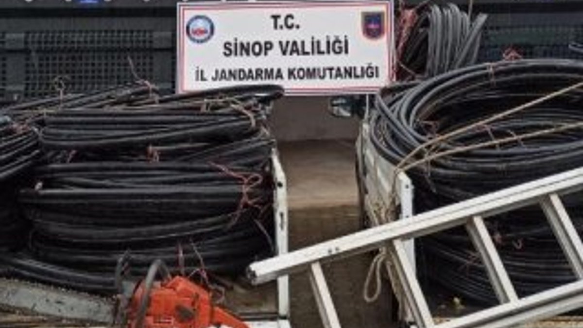 Sinop’ta 200 bin liralık kablo ele geçirildi