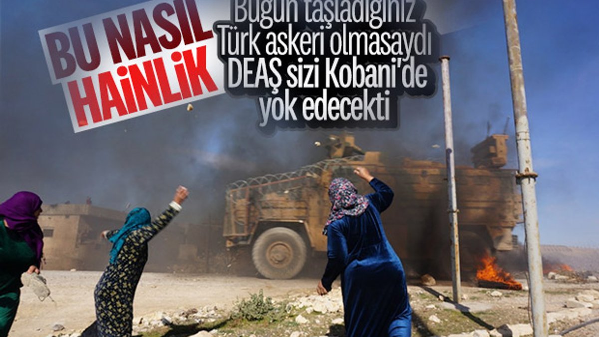 Kobani'de Türk askerine saldırı