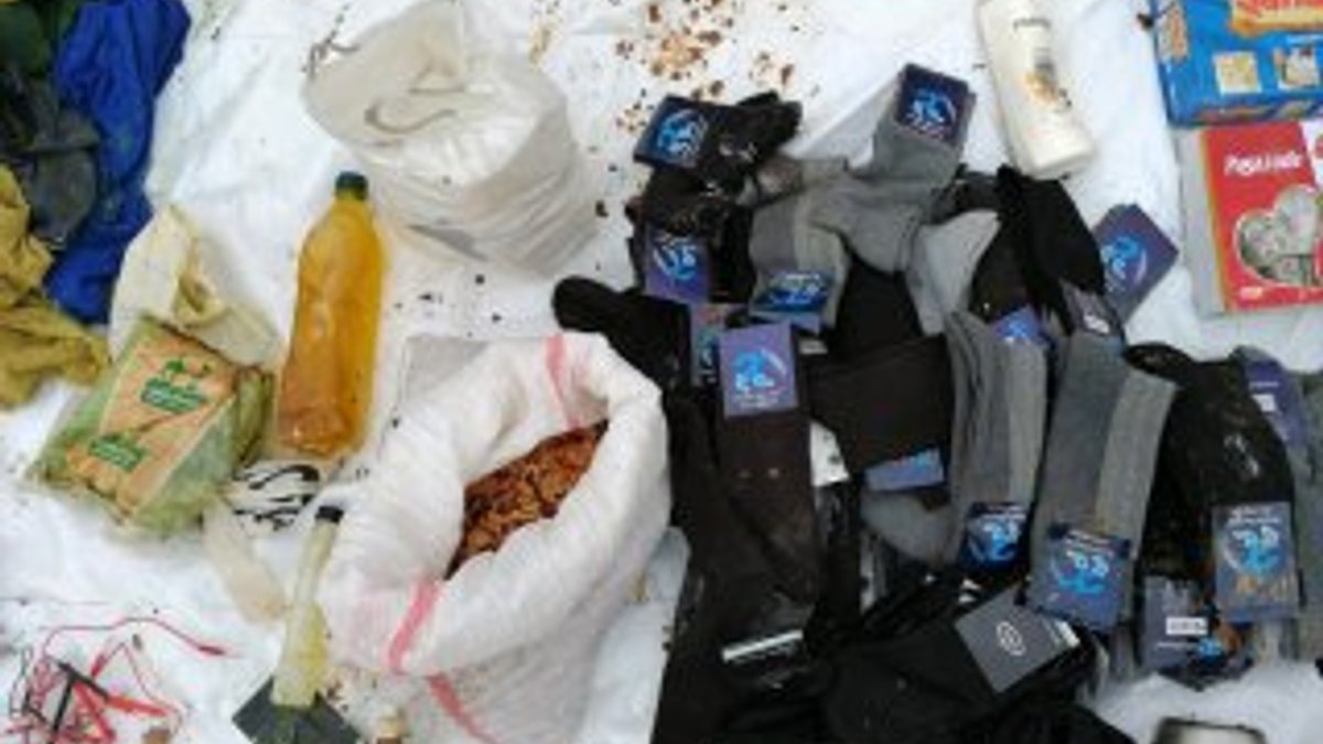 Bitlis'te PKK'lı teröristlere ait malzemeler bulundu