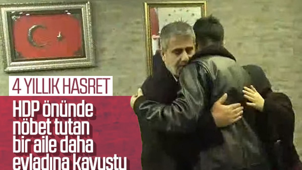 HDP önünde eylem yapan bir aile daha evladına kavuştu