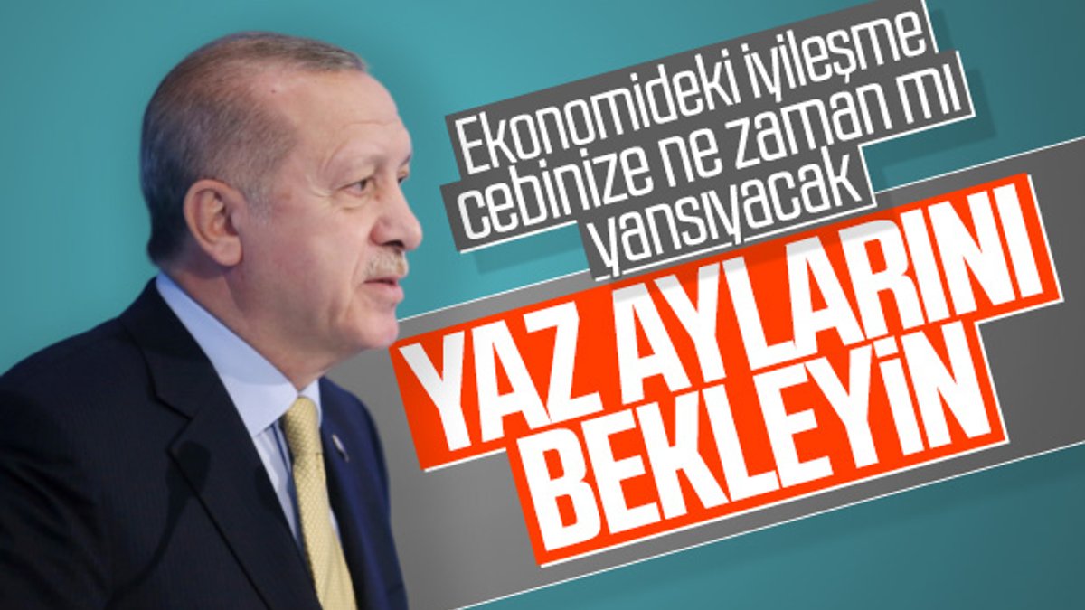 Erdoğan, ekonomideki gelişmeler için yazı işaret etti