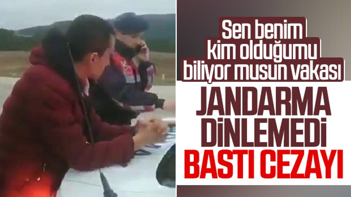 Sinop'ta alkollü sürücü jandarmayı tehdit etti