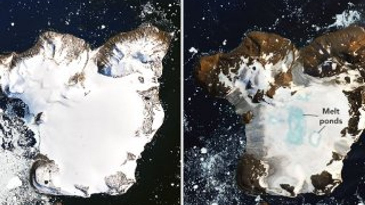 NASA buzul erimesini uzaydan görüntüledi