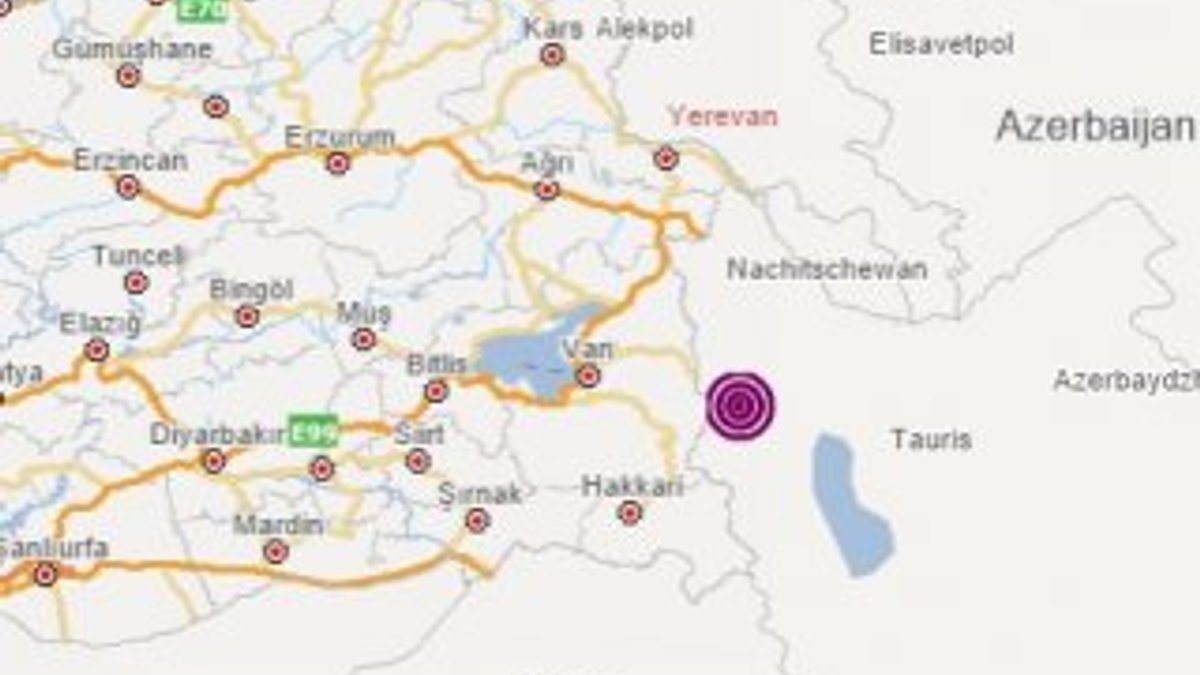 İran - Türkiye sınırında 3.9 şiddetinde deprem