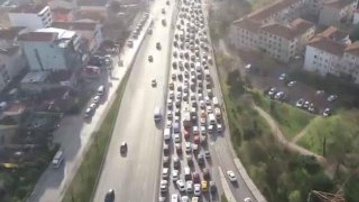 Küçükçekmece’de trafik çilesi