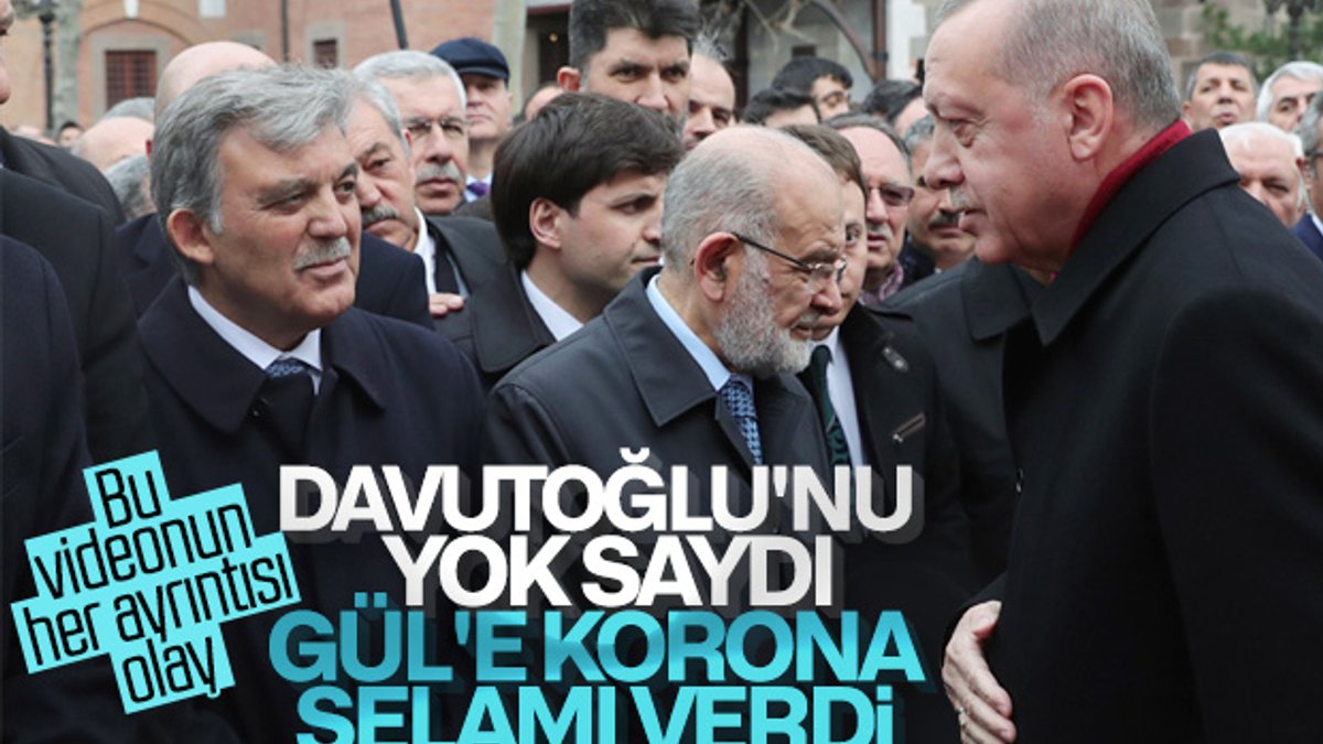 Erdoğan'ın Gül ve Davutoğlu ile karşılaştığı anlar
