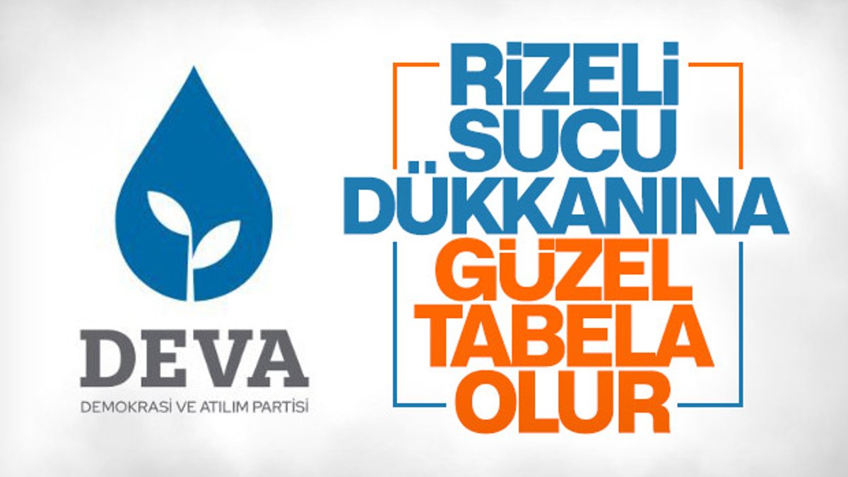 DEVA Partisi'nin alay konusu olan logosu