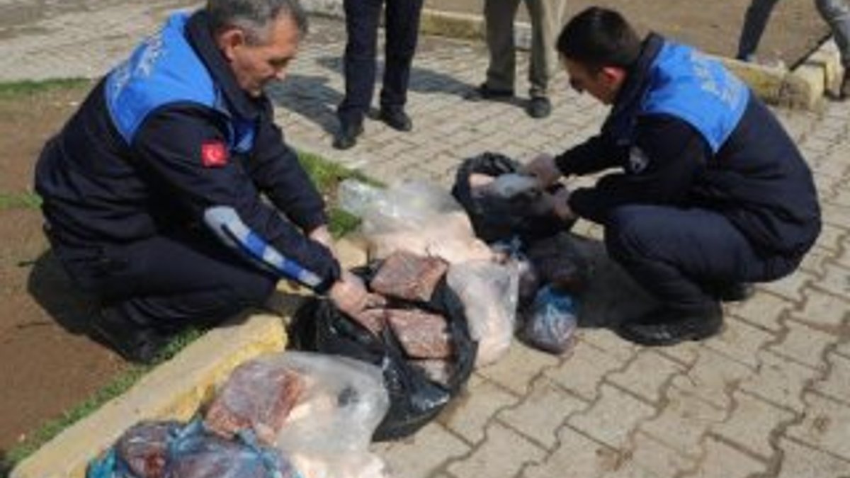 Mersin’de 91 kilo kaçak bozuk et ele geçirildi