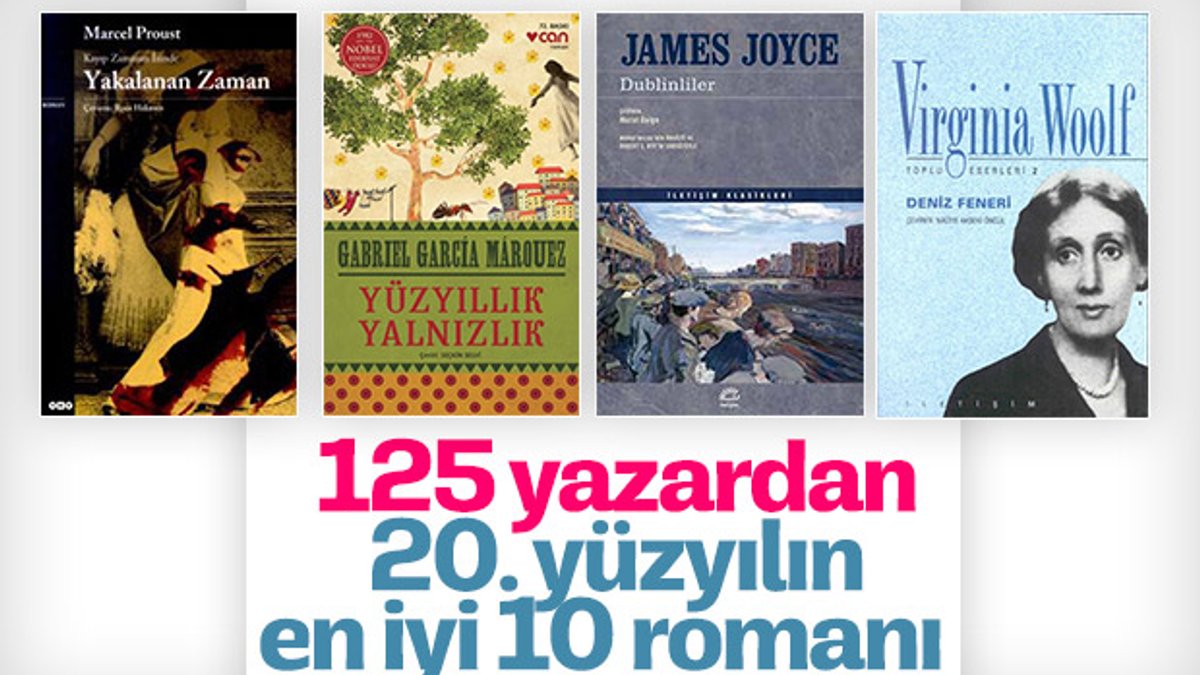 125 yazardan 20. yüzyılın en iyi 10 romanı