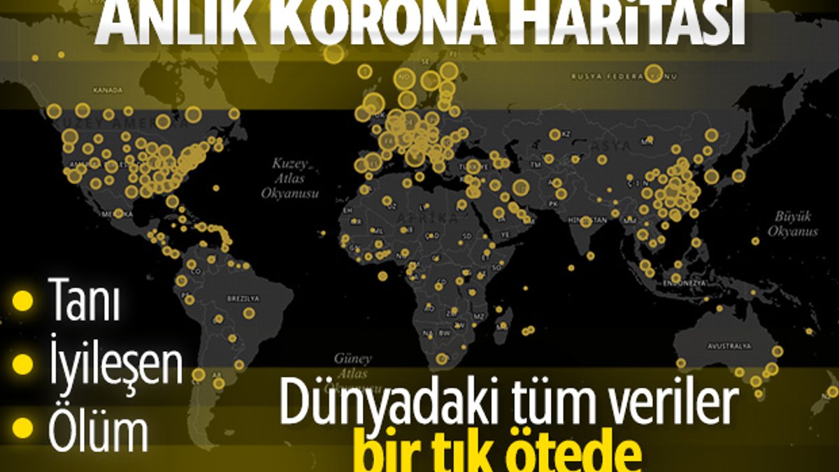 Türkiye'de korona bilgilendirme ekranı açıldı