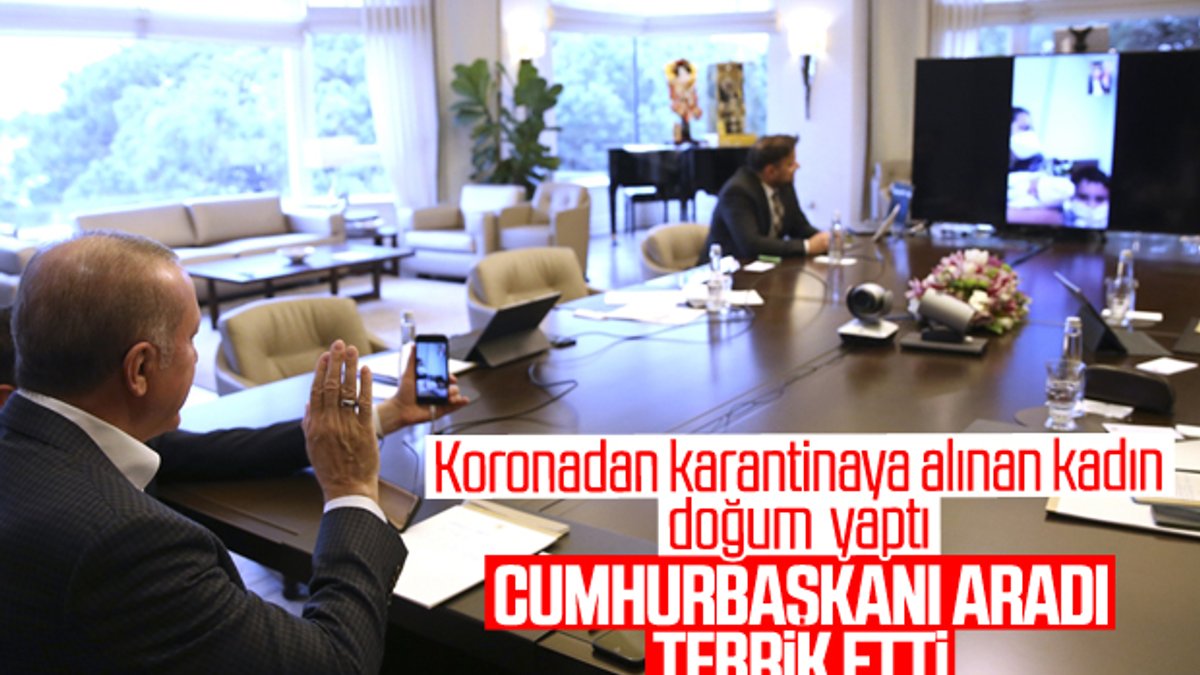 Erdoğan, karantinada doğum yapan Sevda Gül'ü tebrik etti